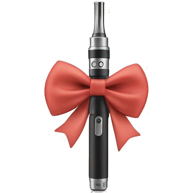 Vape pen With a bow￼ emoji