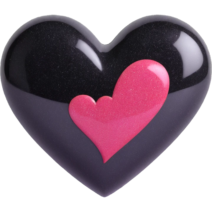 heart with black glitter emoji