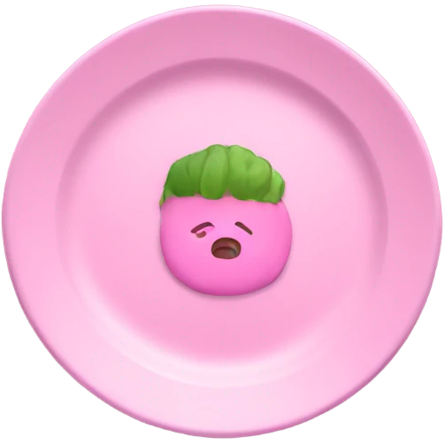 Pink plate emoji