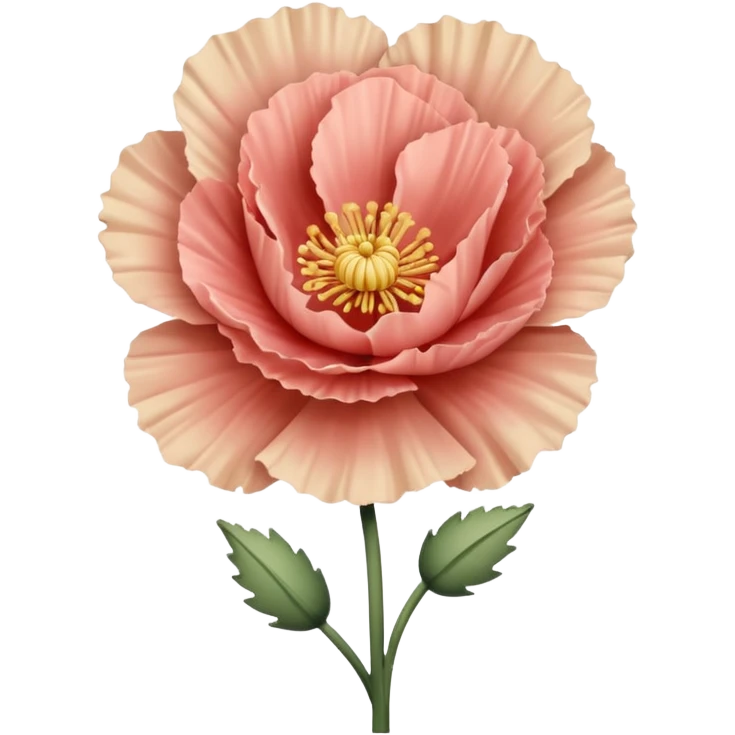 Carnation poppy beige light rose emoji