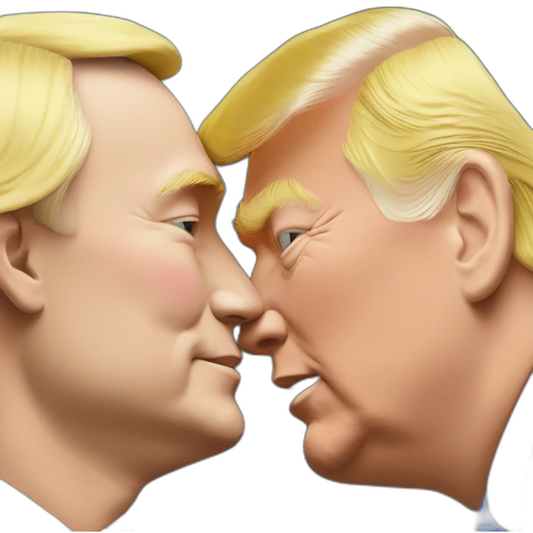 trump-and-putin-kissing,-lgbtq+ friendly, positivity, inclusiveness emoji