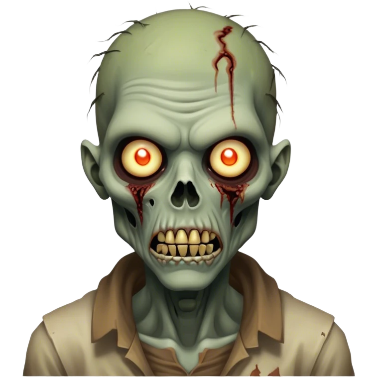 Cinematic Realistic WoW undead friendly zombie Portrait, head tilted epicly and inquisitively, showcasing grim resilience and defiant strength. His withered, pallid skin and intense, glowing eyes contrast starkly with his worn, earth-toned clothes, rendered in meticulous detail. With dynamic, high-contrast lighting and high shine, this portrait exudes an epic aura, capturing the relentless will of a battle-hardened undead friendly zombie. emoji