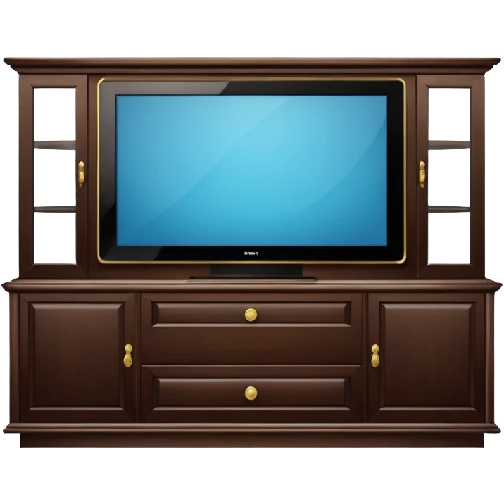 modern tv standing on a super luxurious cupboard emoji