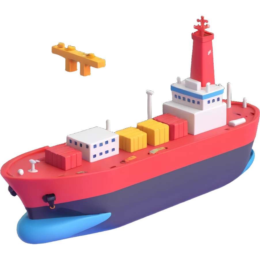 port with cargo ship emoji