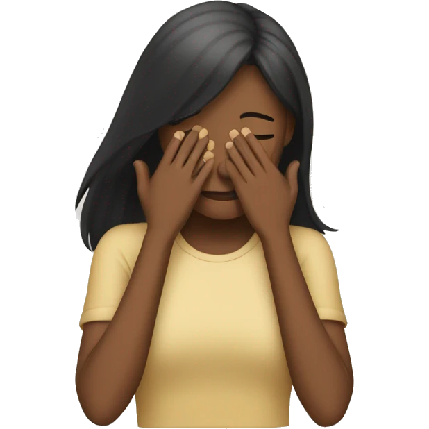 Girl shy covering face emoji