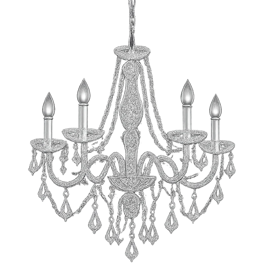 white sparkling chandelier emoji