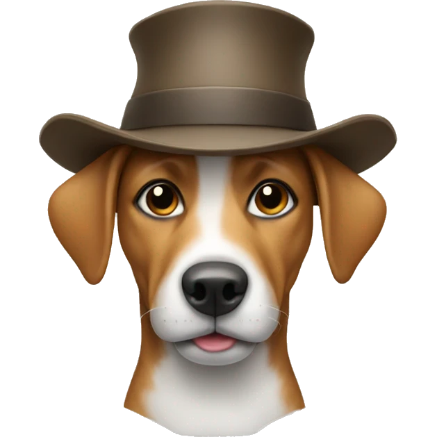 dog with a hat emoji