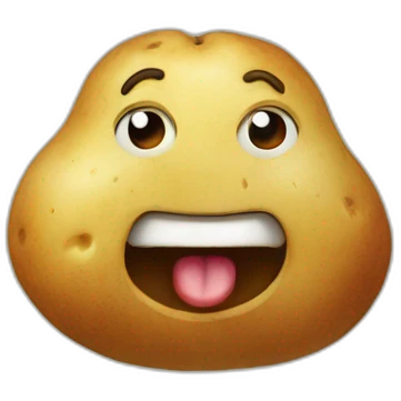 Patate tirant la langue emoji