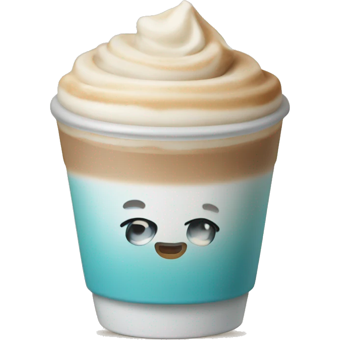 Cute ice latte emoji