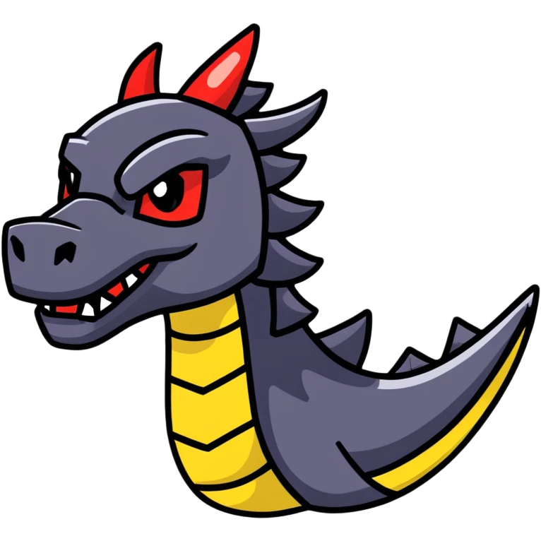 Minecraft black dragon head emoji
