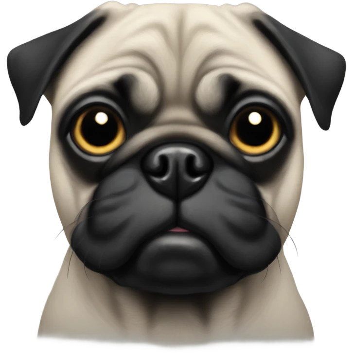 Black pug emoji