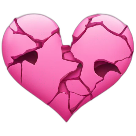 Broken pink heart emoji
