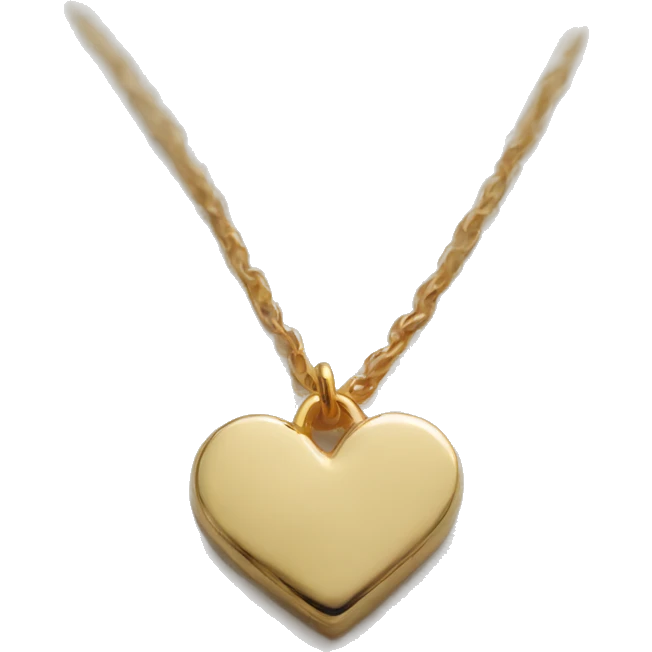 dainty gold heart necklace emoji