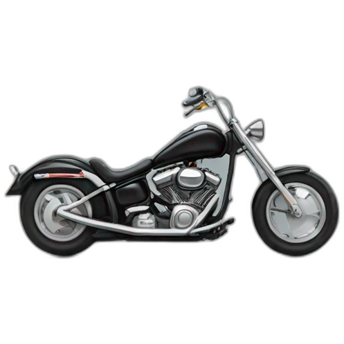 black chopper motorcycle emoji