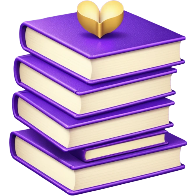 glitter purple books emoji