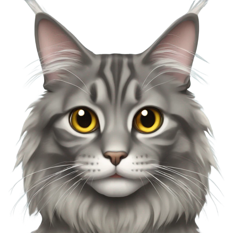 Maine coon grey emoji