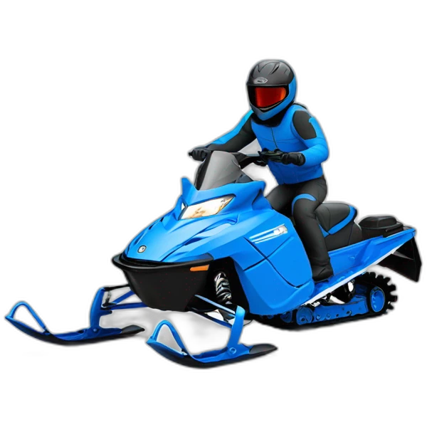 Snow mobile fast sports blue emoji