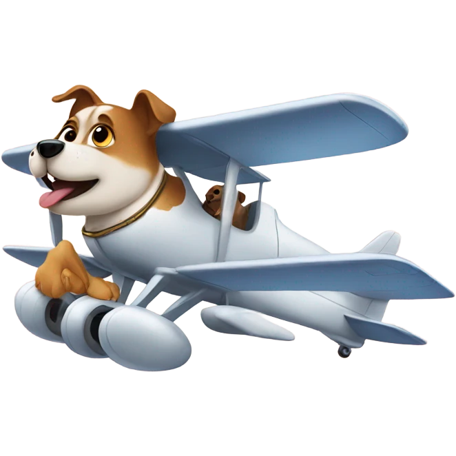 dog in a plane emoji