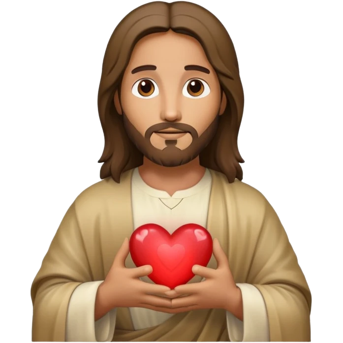 Jesus Christ with a heart emoji