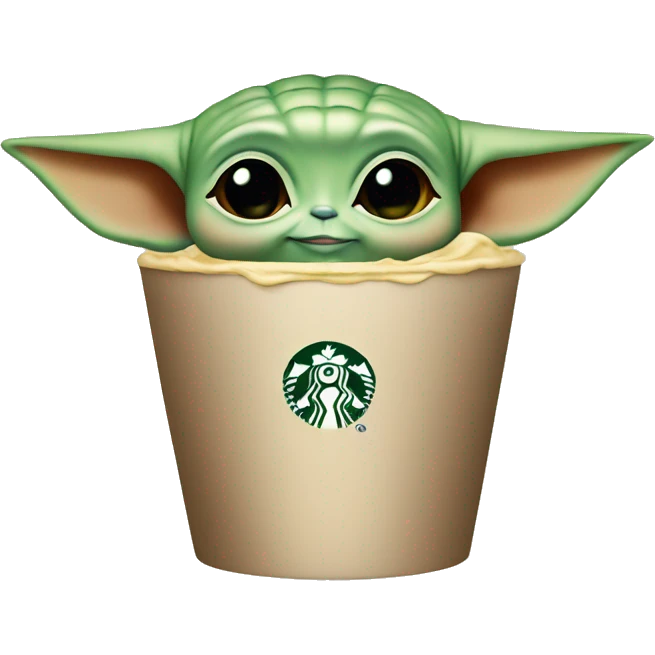 baby yoda starbucks logo emoji