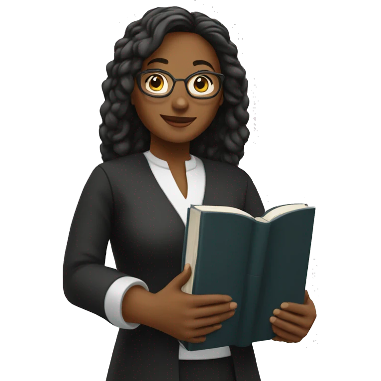 Female pastor with bible emoji
