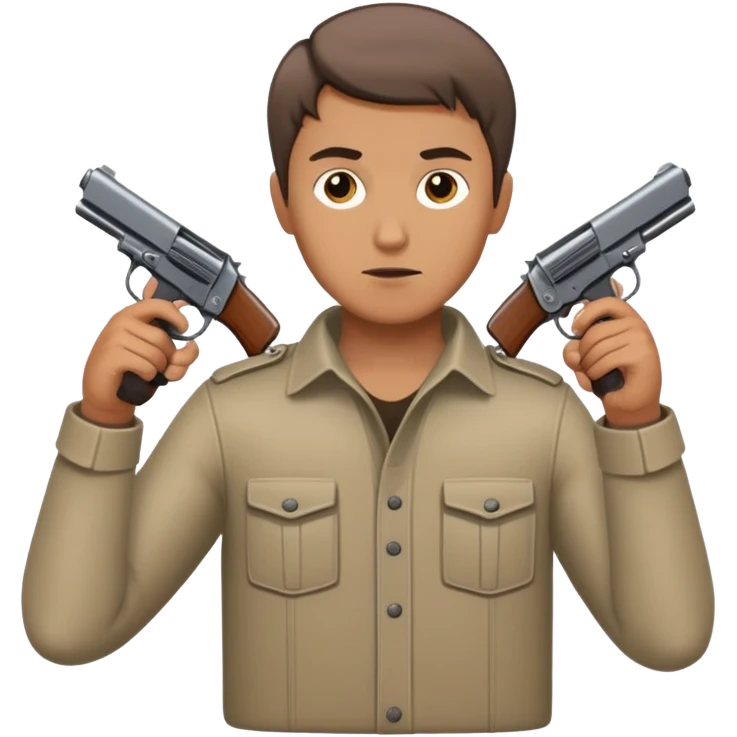 Man with pistols in both hands emoji