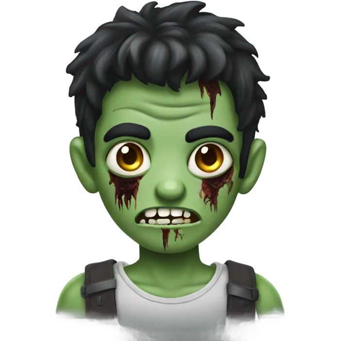 boy zombie with dark hair emoji