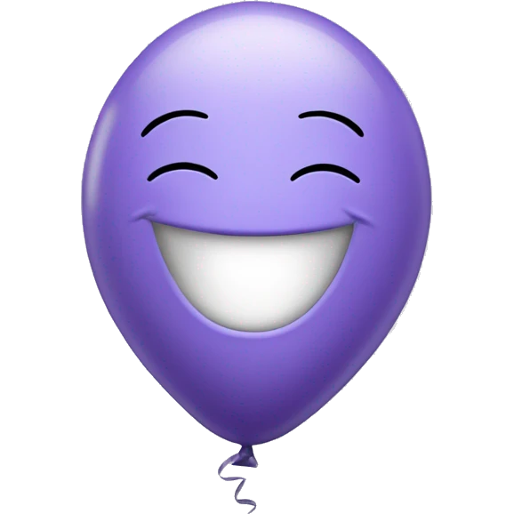 One lavender laughing balloon with closed eyes emoji