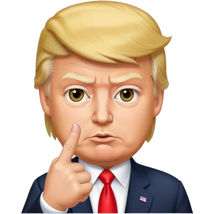 donald trump showing middle finger  emoji