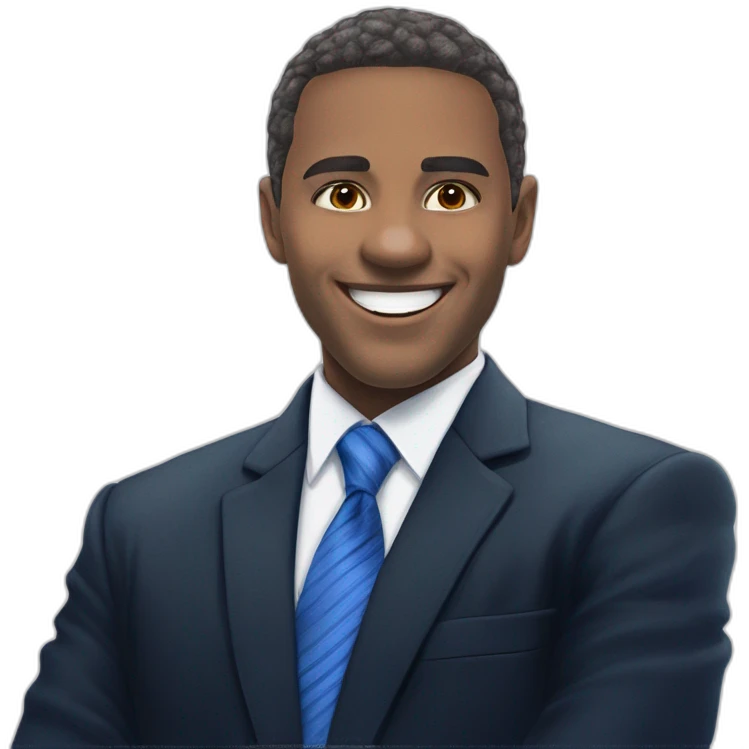 "Smiling man in formal attire" emoji