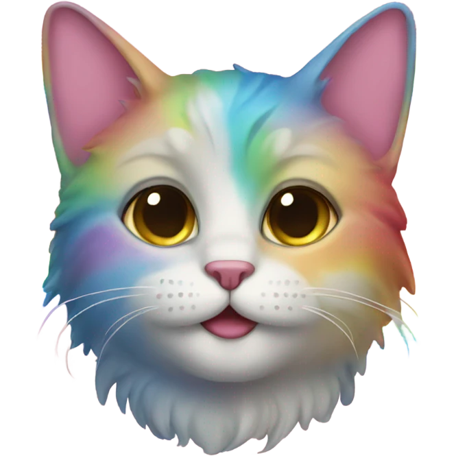 Rainbow cat emoji