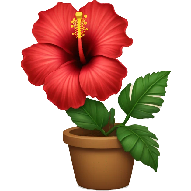red hibiscus flower emoji