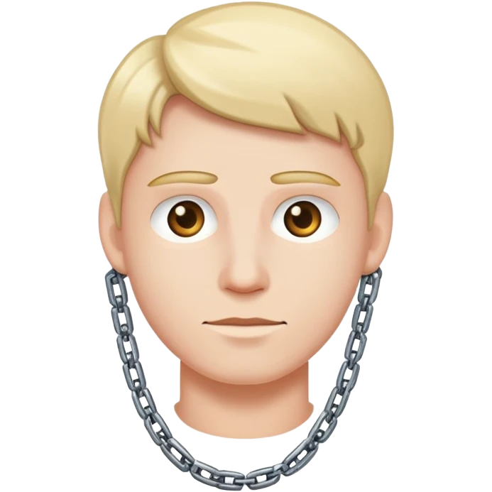 Chain up white person  emoji