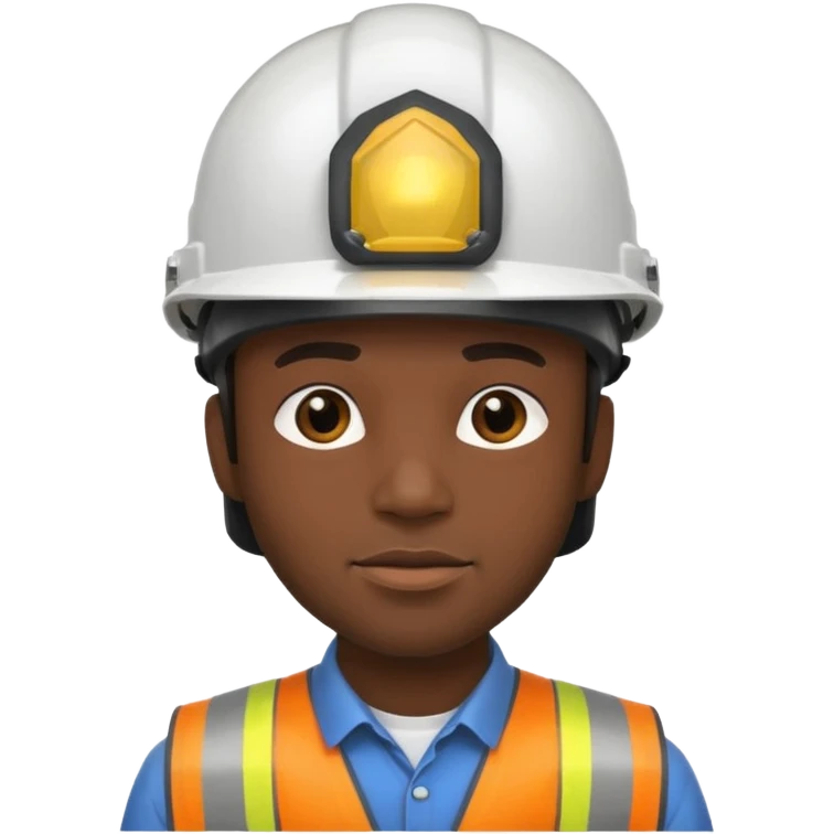 black man wearing safety helmets emoji