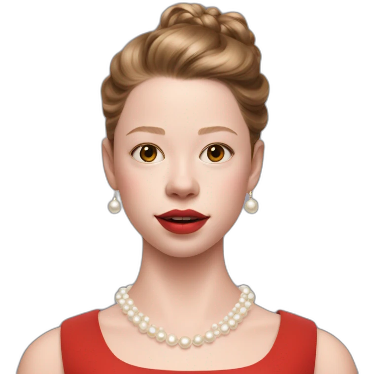 mia goth as pearl in her red audition dress emoji