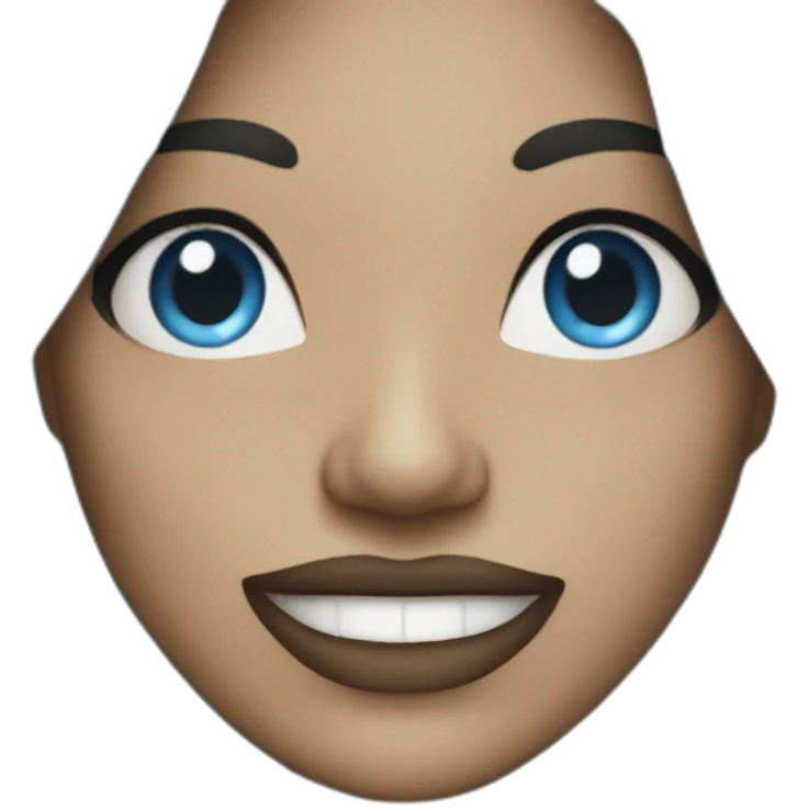 jazz singer with blue long hair, woman, 43 years old emoji