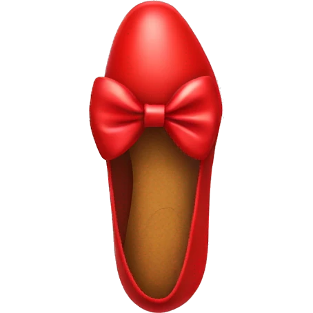 Red samba shoes with bow emoji