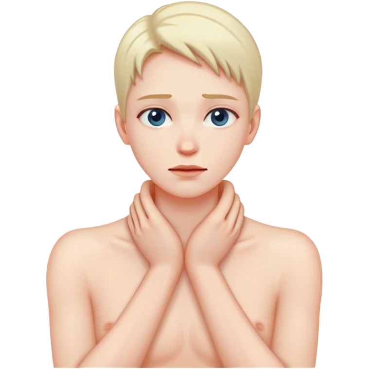 Hands around neck emoji