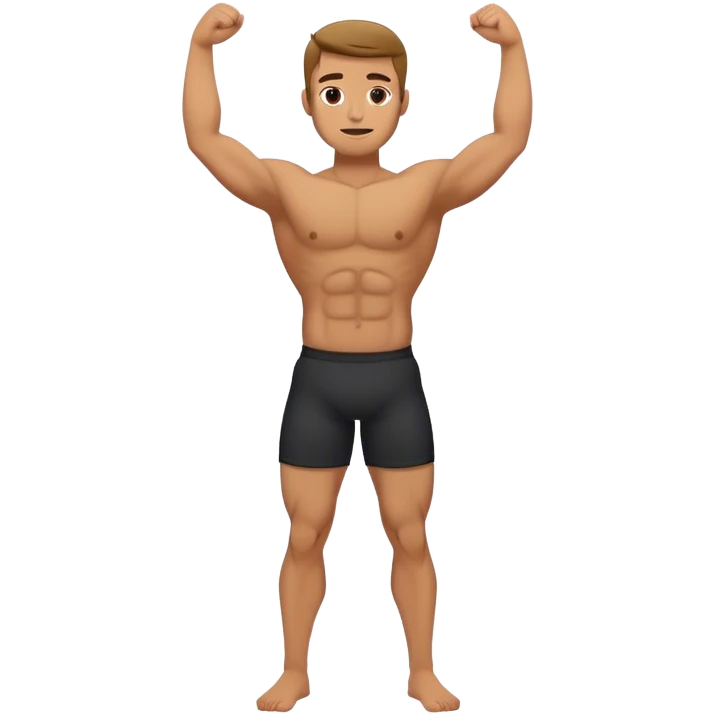 gym guy T-pose emoji