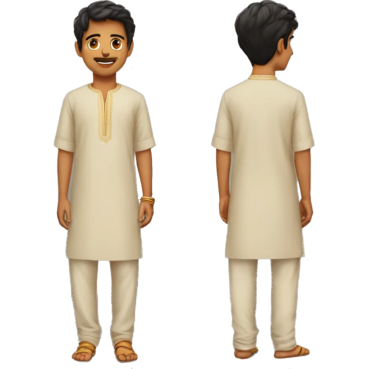 15 years boy in kurta pujma  emoji