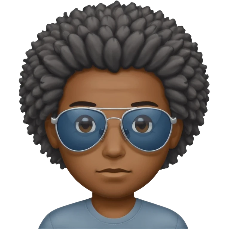 Un garçon,de couleur noir avec des lunettes de soleil grise,il a des cheveux crépus et au dessus de sa tete il est écrit BOUSS  sans qu’on voit ses yeux est ce qu’on peut mettre le même cadran de lunette que la première image et l’intérieur des lunettes en gris un peu bleu mais très foncé  emoji