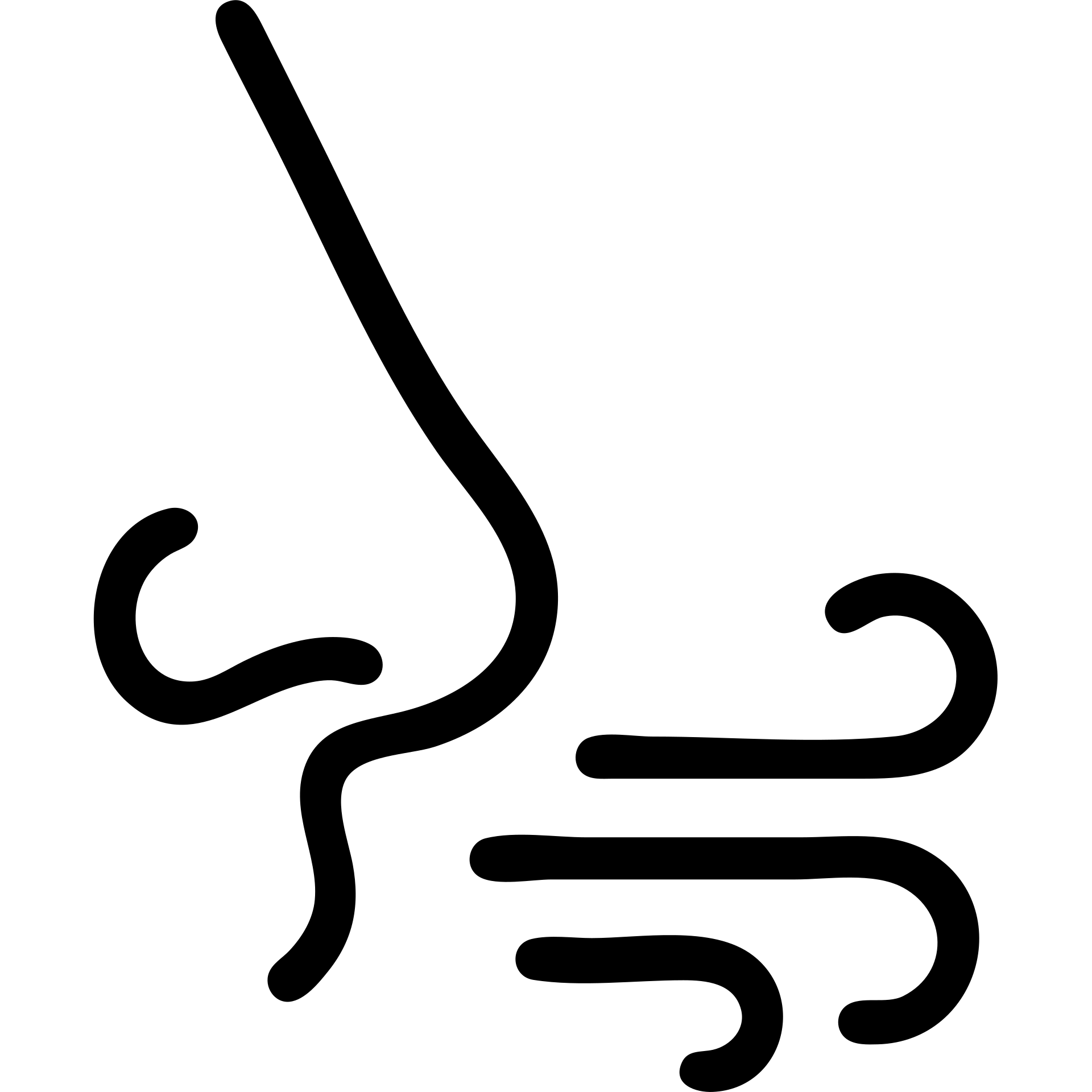outline icon of a nose breathing, linear, simple emoji