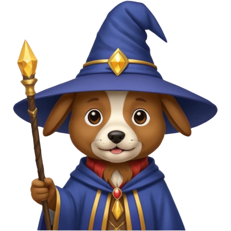 Dog wizard emoji
