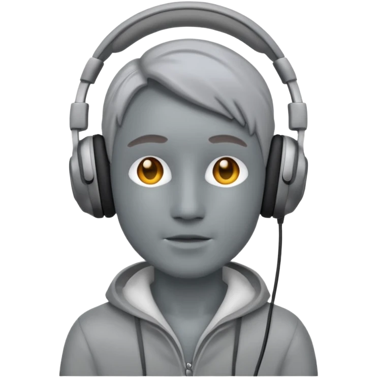 A 🗿 that using headphones emoji