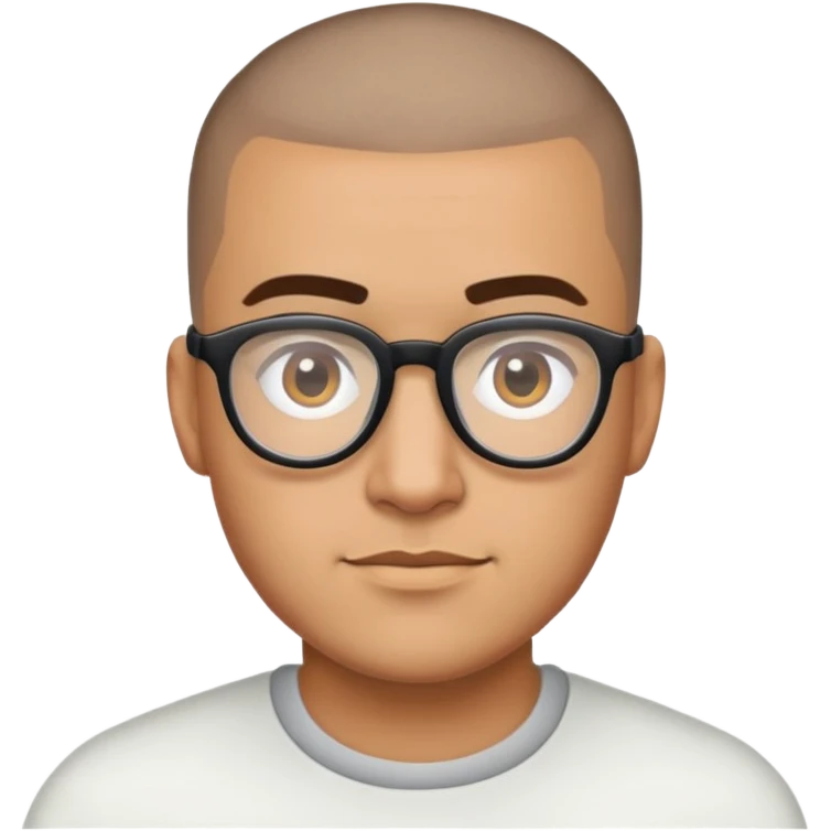 Buzz cut Latino with glasses emoji