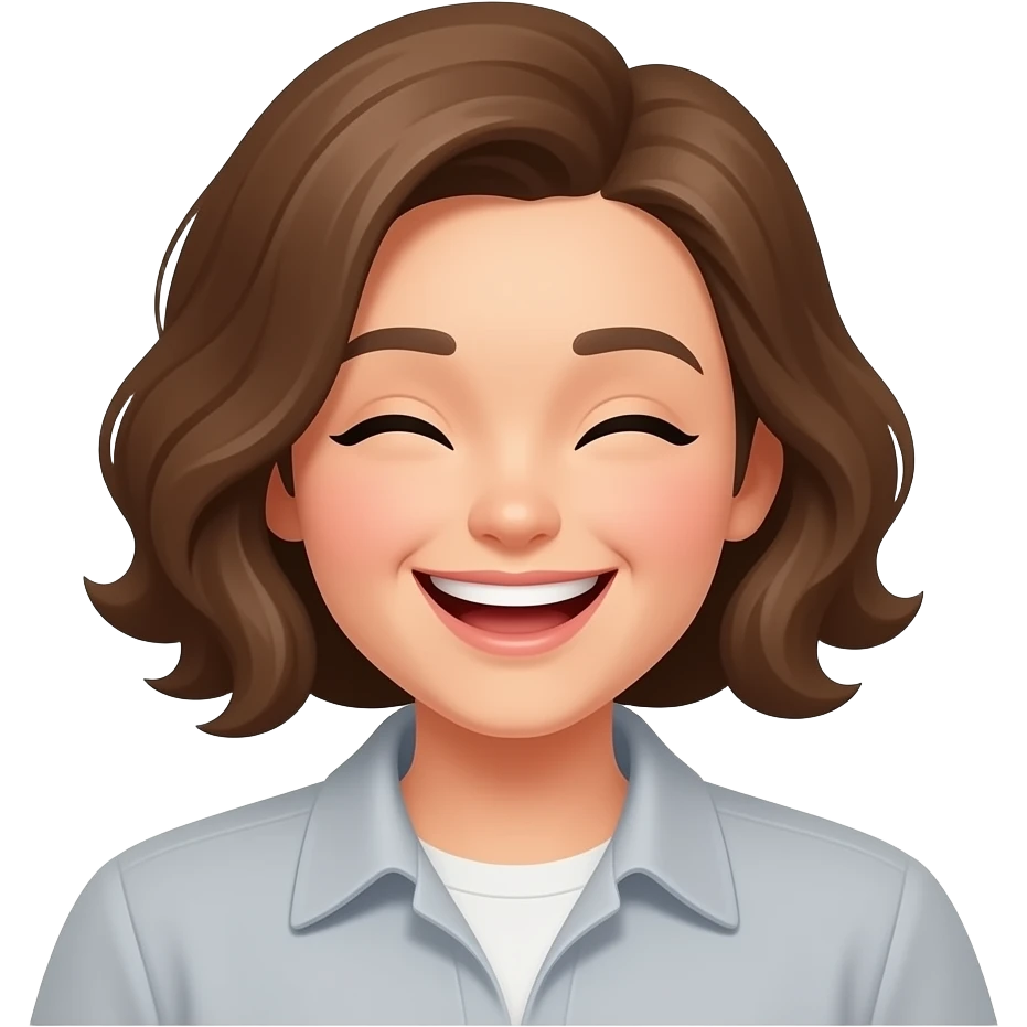 Laughing at someone emoji