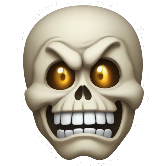 Skull being mad emoji