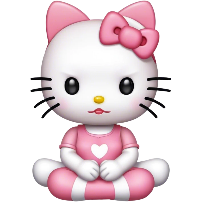 Hello kitty sitting emoji