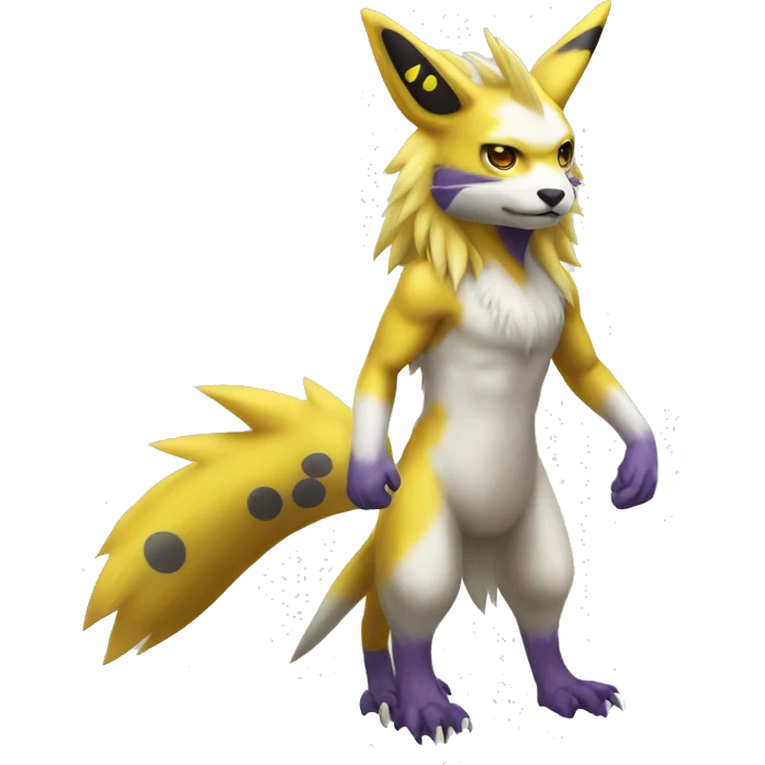 Lombax-Renamon full body with spots emoji