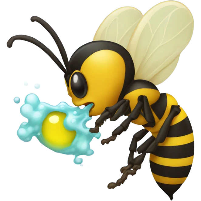 Vomiting bees emoji